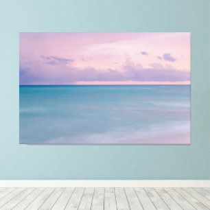 Sunset Photo Home Decor with Beach Waves