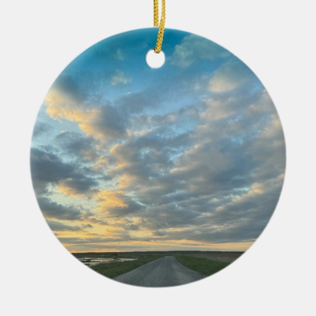 Sunset Photo Ornament  (Front)