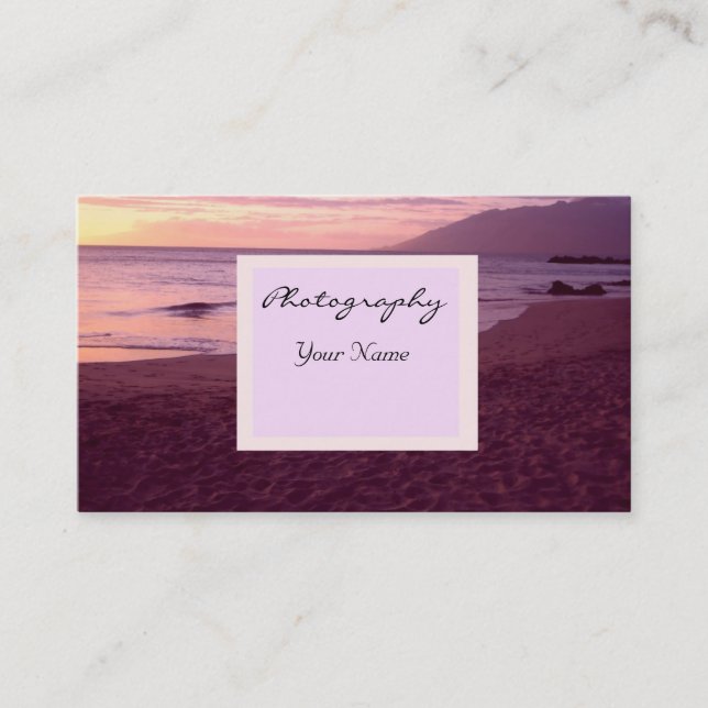 Sunset Photography Business Card (Front)