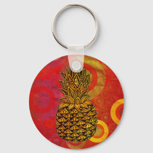 Sunset Pineapple Key Ring