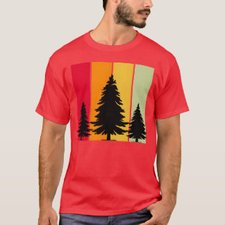 Sunset Pineree Camp Outr Camping Camper Gifts girl T-Shirt