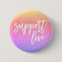 Sunset Pink Glitter Quote Support Love Gay Pride