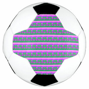 Sunset Pink Green Purple Football