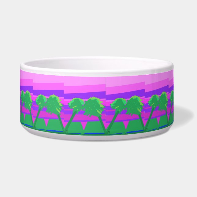 Sunset Pink Green Purple Teapot (Front)