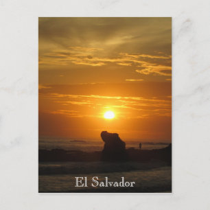 sunset playa el tunco postcard