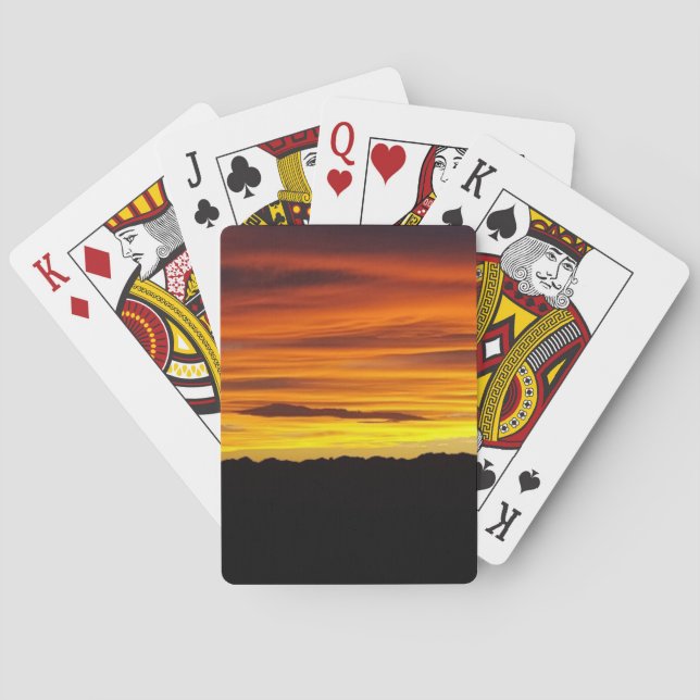 Sunset  playing cards (Back)