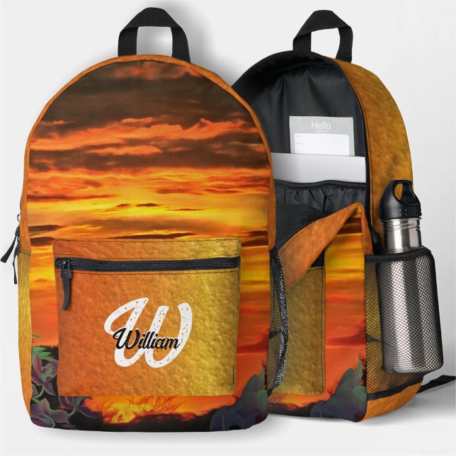 Sunset Plaza Marina 2584 Printed Backpack (Creator Uploaded)
