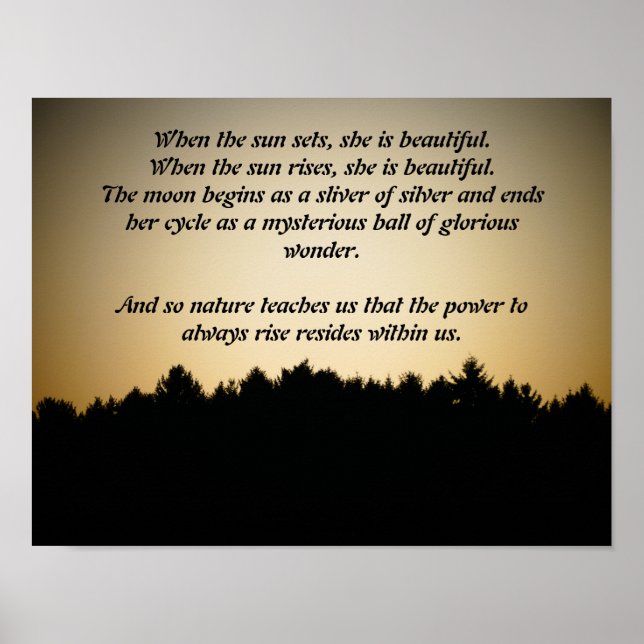 Sunset Poetry Poster (Front)