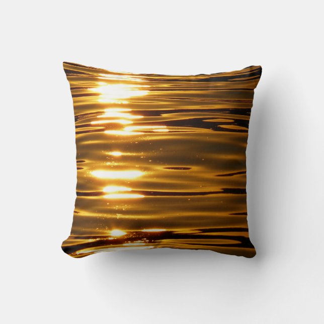 Sunset Polyester throw Pillow (Front)