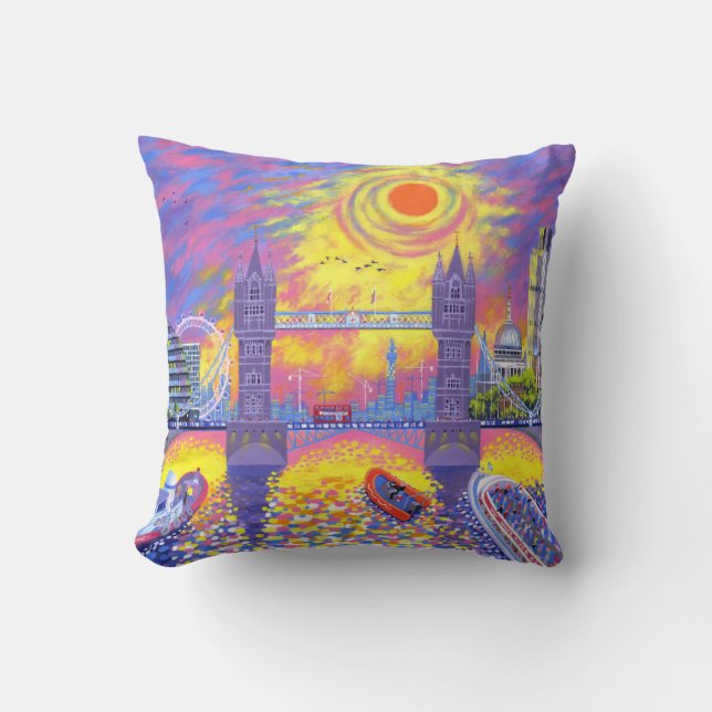 Sunset:Pool Of London 2013 Cushion (Front)