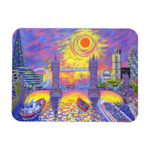 Sunset:Pool Of London 2013 Magnet