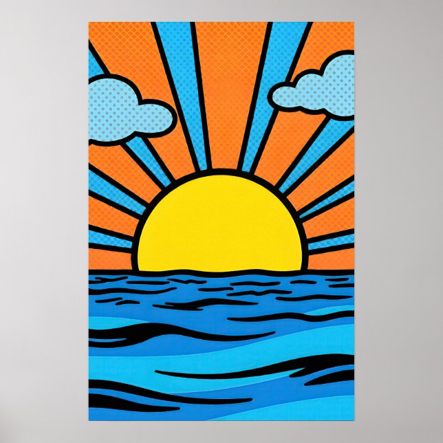Sunset  Pop Art Poster (Front)
