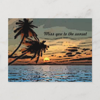 Sunset postcard