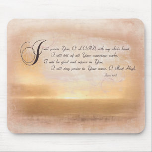 Sunset & Psalms / Inspirational Bible Verses Mouse Mat
