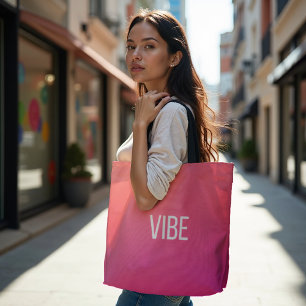 Sunset Pulse - Vibrant Coral Magenta Tote Bag