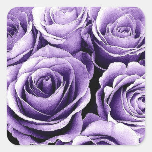 SUNSET PURPLE Rose - Wedding Envelope Seal