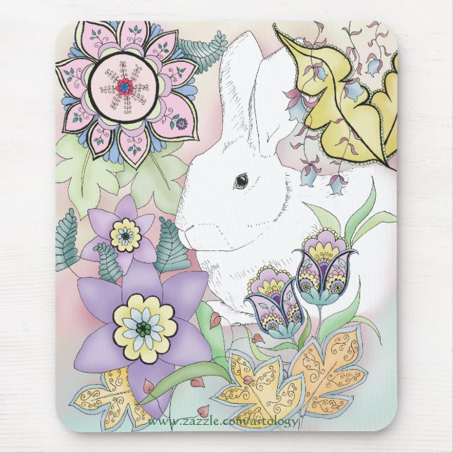 Sunset Rabbit Mousepad (Front)