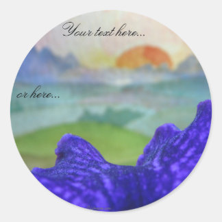 Sunset Rainbow Pictures Wedding Stickers Labels