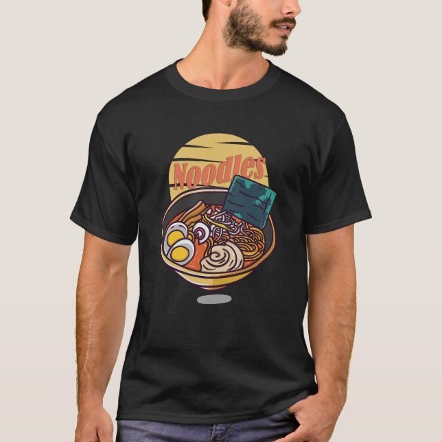 Sunset Ramen: A Retro Noodle Lover's Dream  T-Shirt (Front)