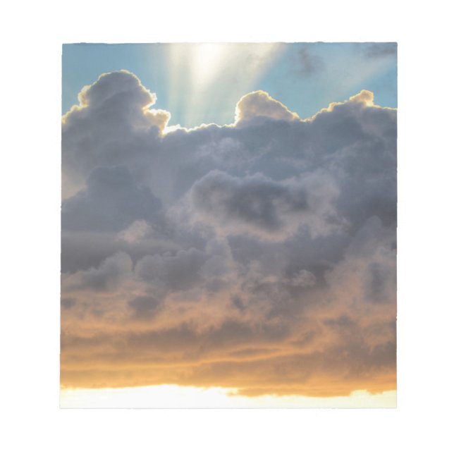 Sunset Rays of Light through Stormy Clouds Notepad (Front)