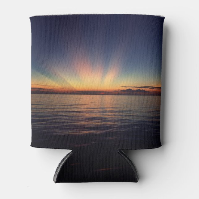 Sunset rays on a can cooler (Front)