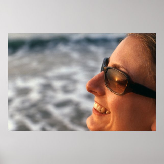 Sunset reflected in sunglasses in The Gambia Poster (Front)