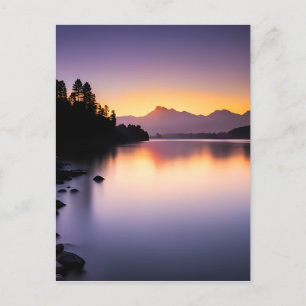 Sunset Reflecting Over a Lake Postcard
