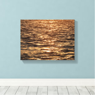 Sunset reflection at the river canvas print