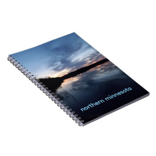 Sunset Reflection on Lake Spiral Notebook