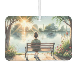 Sunset Reflections Lake Scene Car Air Freshener