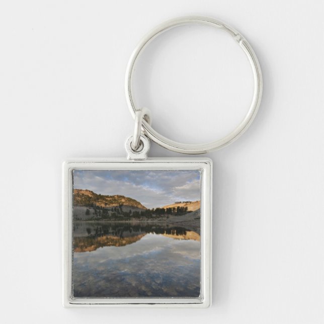 Sunset reflections on Lake Helen, Lassen Key Ring (Front)