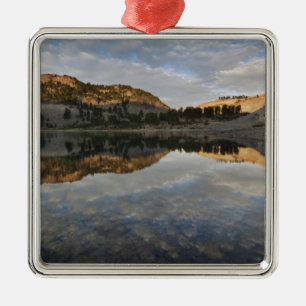 Sunset reflections on Lake Helen, Lassen Metal Tree Decoration