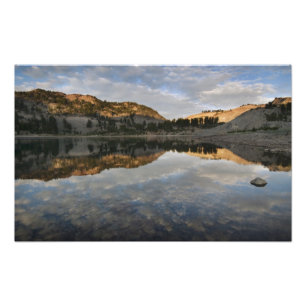 Sunset reflections on Lake Helen, Lassen Photo Print