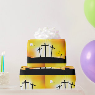 Sunset Religious Crosses  Wrapping Paper
