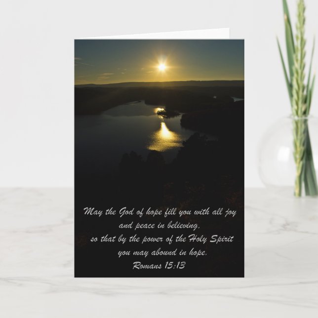 Sunset Religious Sympathy Card (Front)