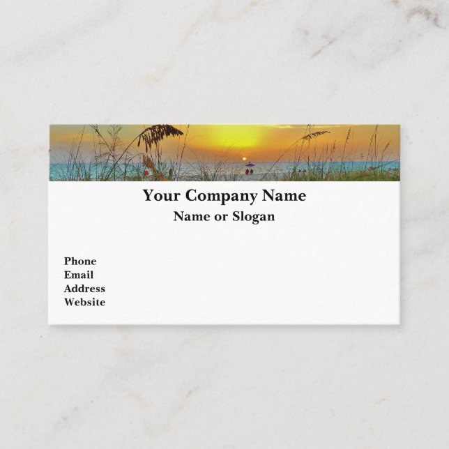 Sunset Retirement 11 Magnetic Business Card 12b (Front)