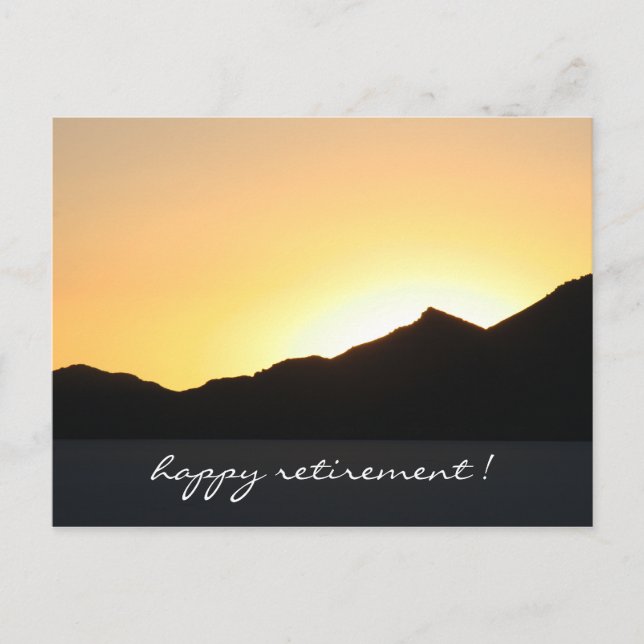 sunset retirement postcard (Front)