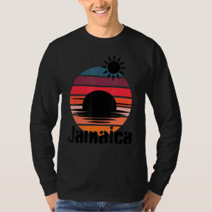 Sunset Retro Beach Cruise Summer Vacation Jamaica T-Shirt