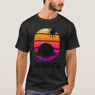 Sunset Retro Beach Cruise Summer Vacation Jamaica T-Shirt