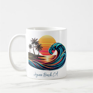 Sunset Retro Surf Wave Coffee Mug