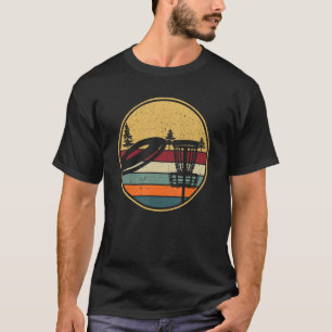 Sunset Retro Vintage Disc Golf Frolf Flying Sport T-Shirt