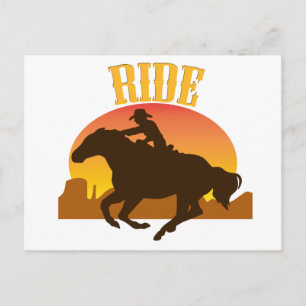 Sunset Ride Postcard