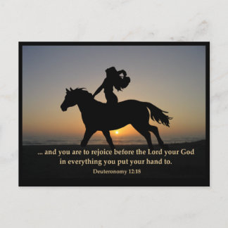 Sunset Ride POSTCARD