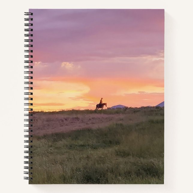 Sunset Ride Spiral Notebook (Front)