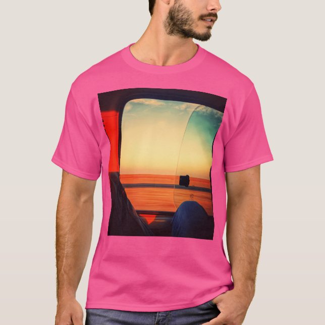 Sunset Ride Through The Desert T-Shirt (Front)