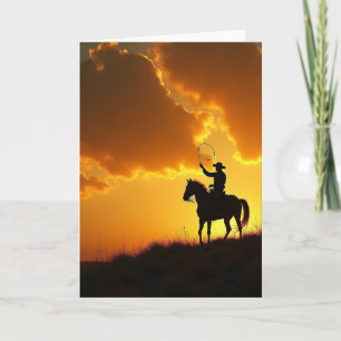 Sunset Rider Fathers Day Card