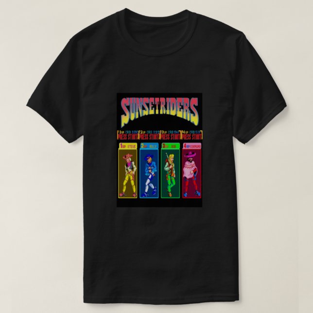 Sunset Riders Character Select Classic T-Shirt (Design Front)