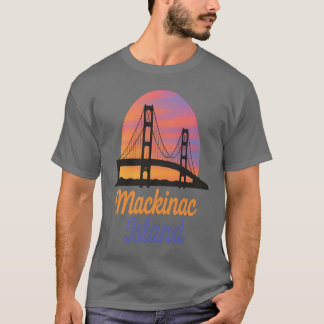 Sunset Rides Bridge Vibes Mackinac Island Escape P T-Shirt