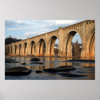 Sunset River Crossing Poster