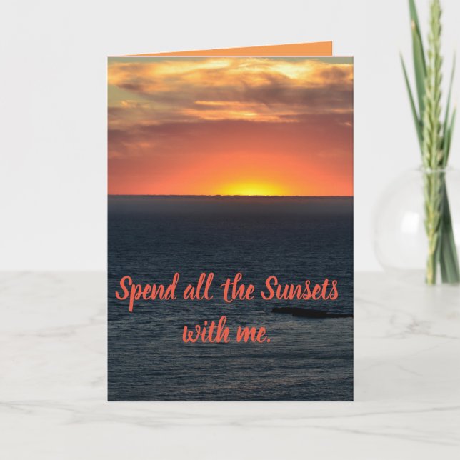 Sunset Romance Card (Front)